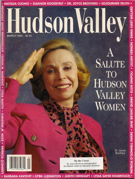 My photo of Dr. Joyce Brothers on the cover of the March 1993 issue of Hudson Valley Magazine